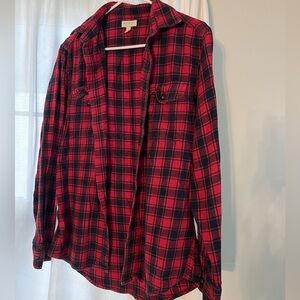 Red and blue plaid flannel